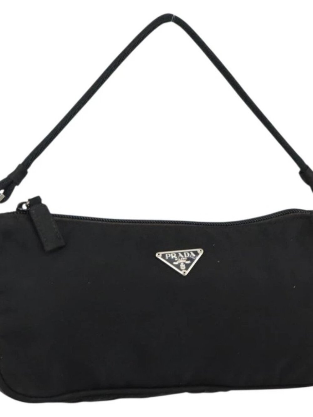 PRADA Accessory Pouch Nylon Black Silver Auth - Picture 1 of 15